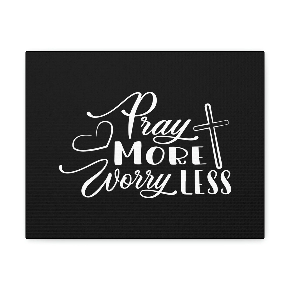 Scripture Walls Pray More Worry Less Philippians 4:6 Heart Black Christian Wall
